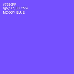 #7550FF - Moody Blue Color Image